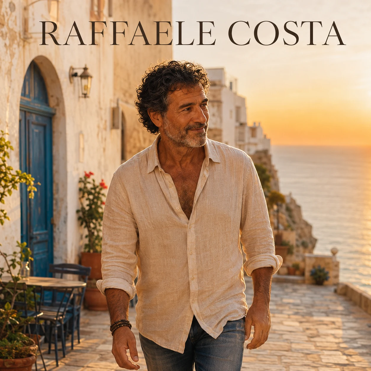 Raffaele Costa in a Mediterranean coastal town